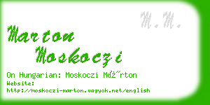 marton moskoczi business card